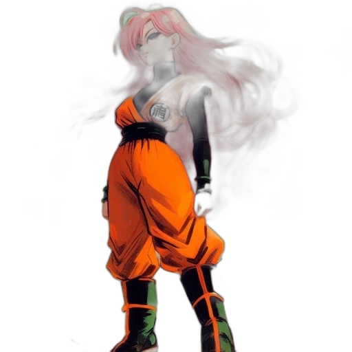 jacket, staff, hair, dress transparent PNG cut-out