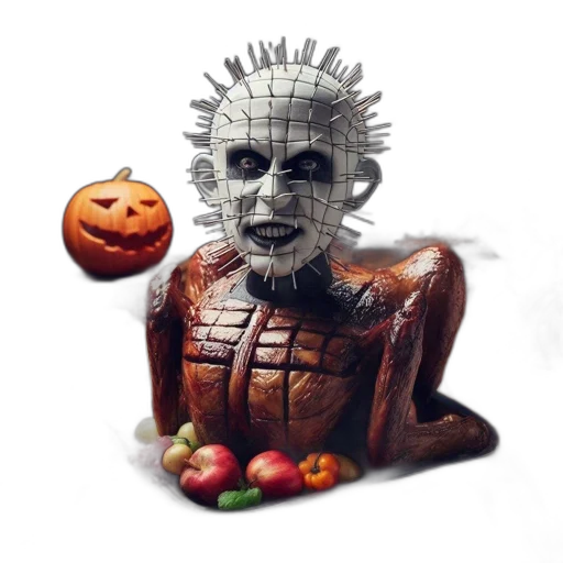 food, creature, face, 3d render transparent PNG cut-out