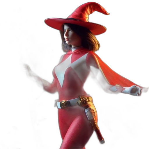 hat, staff, concept art, 3d render transparent PNG cut-out