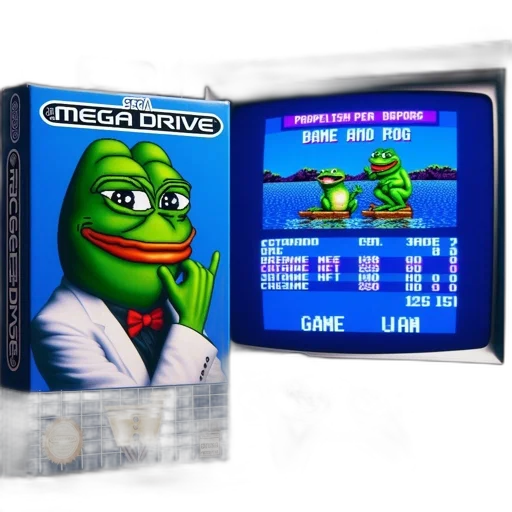 vaporwave, pixel art, image, shows transparent PNG cut-out