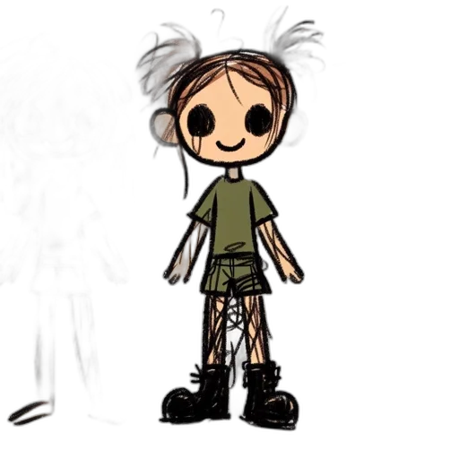 creature, robot, hair, staff transparent PNG cut-out