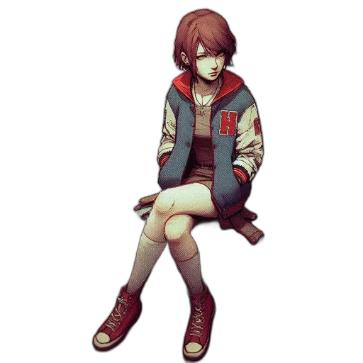 jacket, staff, creature, weapon transparent PNG cut-out