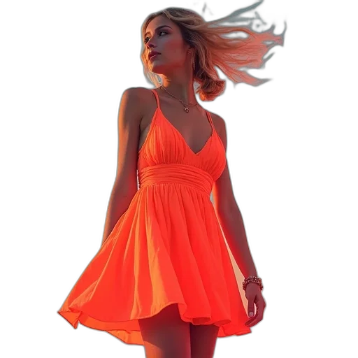 dress, 3d render, photorealistic, concept art transparent PNG cut-out