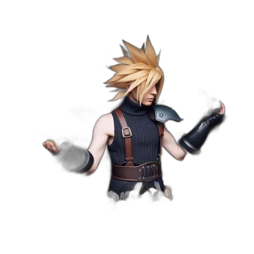 weapon, staff, hair, mask transparent PNG cut-out