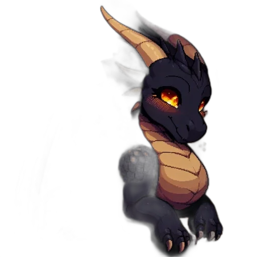 dragon, creature, staff, animal transparent PNG cut-out