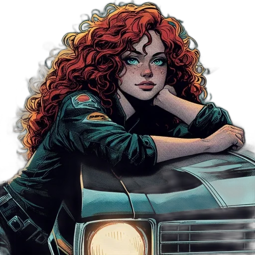 comic book art, concept art, cartoon, fantasy art transparent PNG cut-out