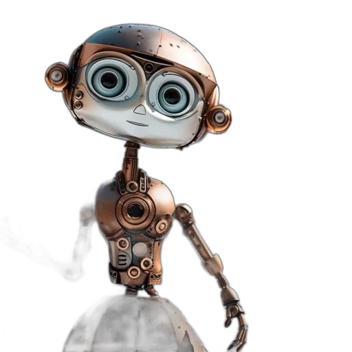 robot, staff, face, concept art transparent PNG cut-out