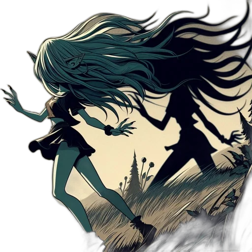 hair, creature, concept art, comic book art transparent PNG cut-out