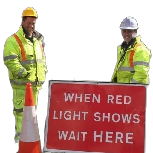 staff, neon lights, red, two transparent PNG cut-out