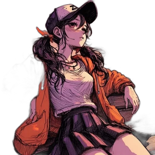 jacket, hat, dress, concept art transparent PNG cut-out
