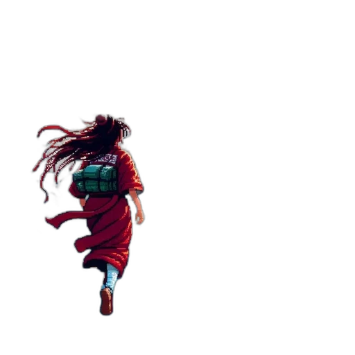 dress, hair, dragon, creature transparent PNG cut-out