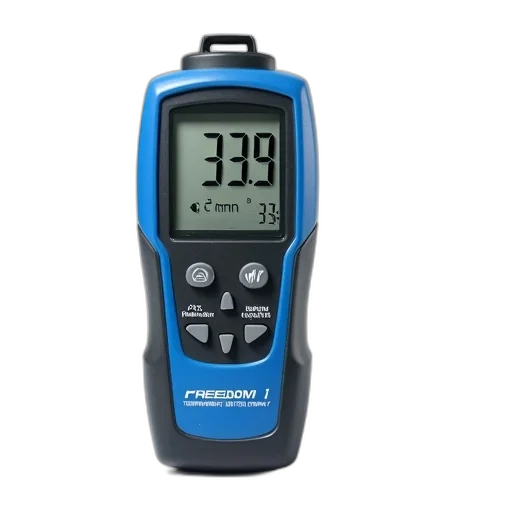 digital, thermometer, blue, black transparent PNG cut-out