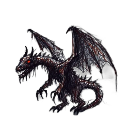 dragon, creature, staff, animal transparent PNG cut-out