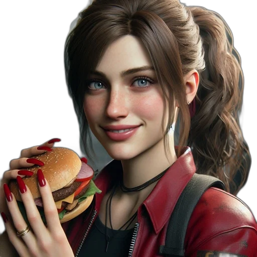 food, face, jacket, concept art transparent PNG cut-out