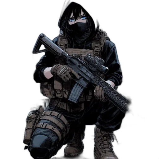 weapon, mask, jacket, animal transparent PNG cut-out