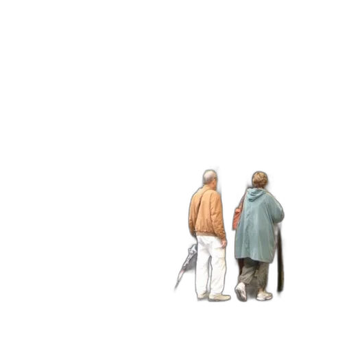 jacket, umbrella, staff, shoes transparent PNG cut-out