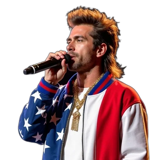 jacket, hair, staff, face transparent PNG cut-out