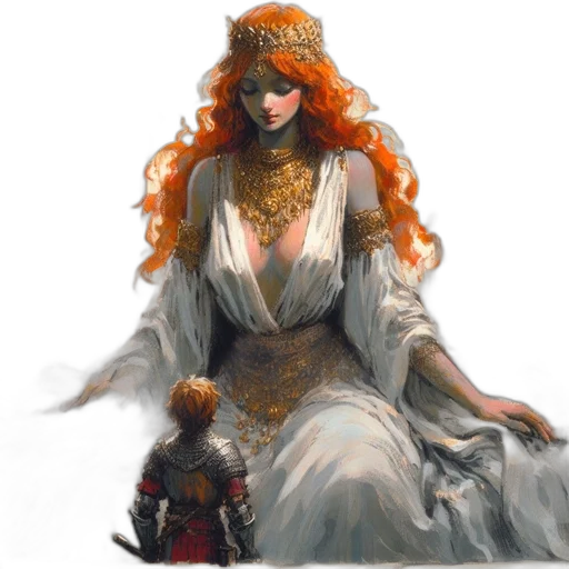 dress, crown, fantasy art, concept art transparent PNG cut-out