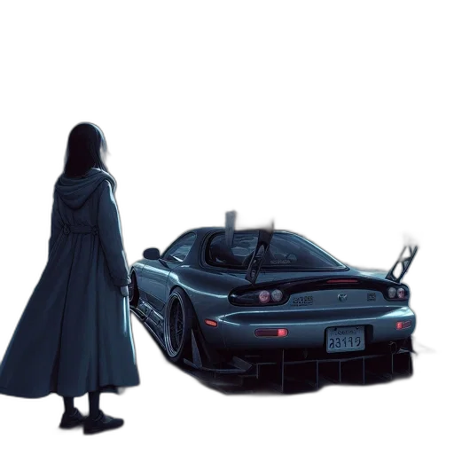 car, robot, jacket, weapon transparent PNG cut-out