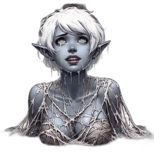face, creature, jewelry, fantasy art transparent PNG cut-out