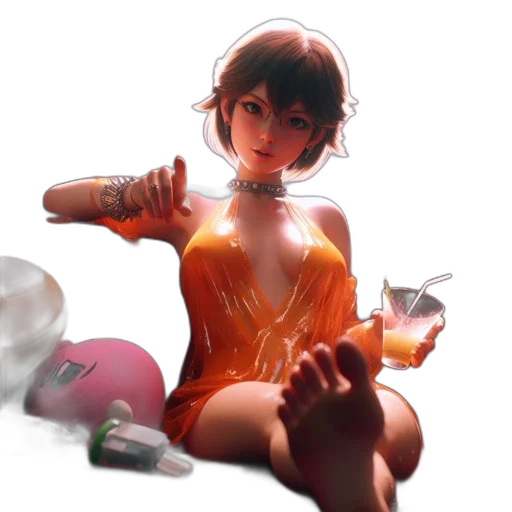 dress, jewelry, bottle, concept art transparent PNG cut-out