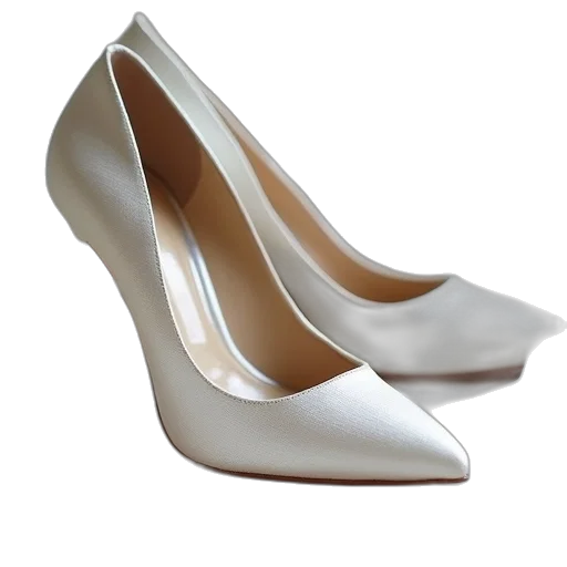 shoes, 3d render, white, satin transparent PNG cut-out