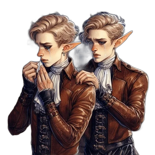 jacket, concept art, watercolor, fantasy art transparent PNG cut-out