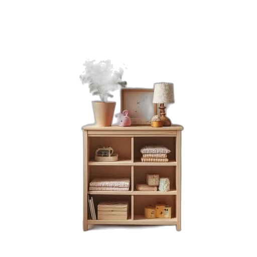 furniture, 3d render, earth tones, children transparent PNG cut-out