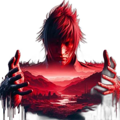 concept art, fantasy art, pixel art, cyberpunk transparent PNG cut-out