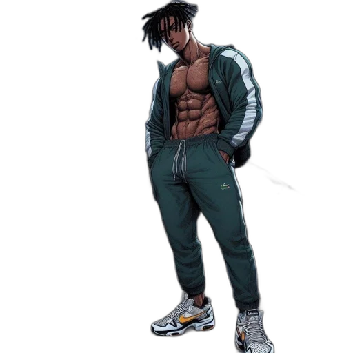 jacket, shoes, creature, weapon transparent PNG cut-out