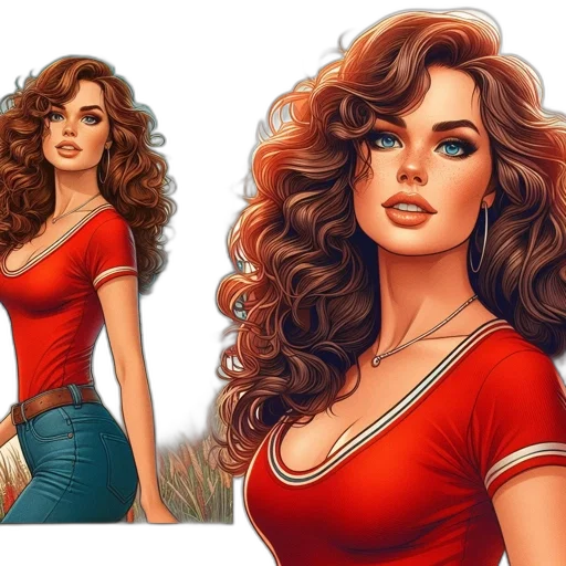 comic book art, fantasy art, photorealistic, cartoon transparent PNG cut-out