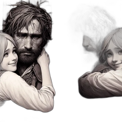 concept art, photorealistic, fantasy art, pencil sketch transparent PNG cut-out