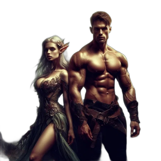 fantasy art, concept art, comic book art, cyberpunk transparent PNG cut-out
