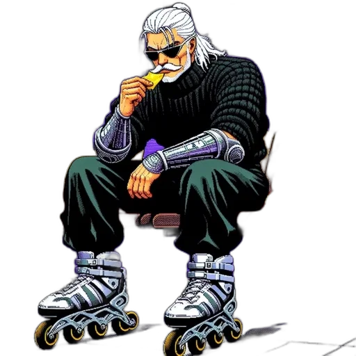 shoes, jacket, concept art, comic book art transparent PNG cut-out