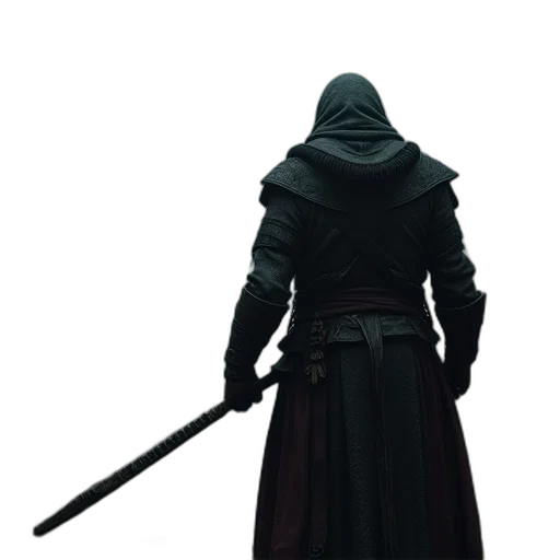 sword, staff, weapon, jacket transparent PNG cut-out