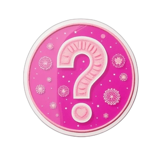 jewelry, pastel, pink, question transparent PNG cut-out