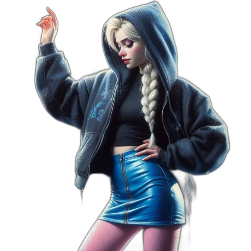 jacket, concept art, comic book art, cyberpunk transparent PNG cut-out