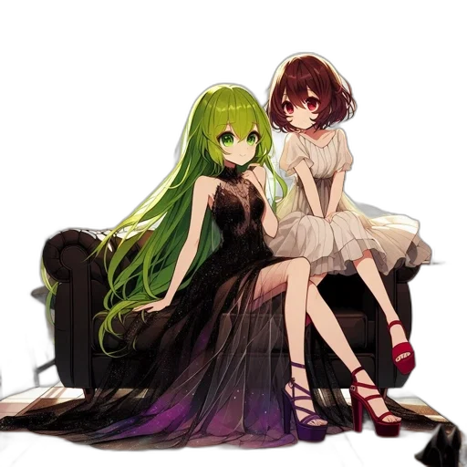 dress, crown, hair, furniture transparent PNG cut-out