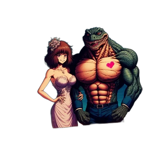 creature, dress, dragon, pixel art transparent PNG cut-out
