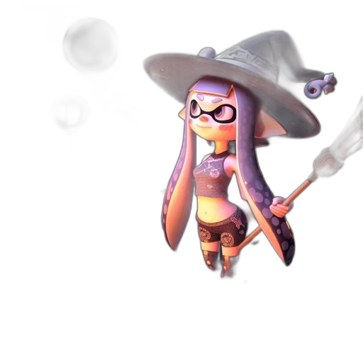 weapon, hat, staff, dress transparent PNG cut-out
