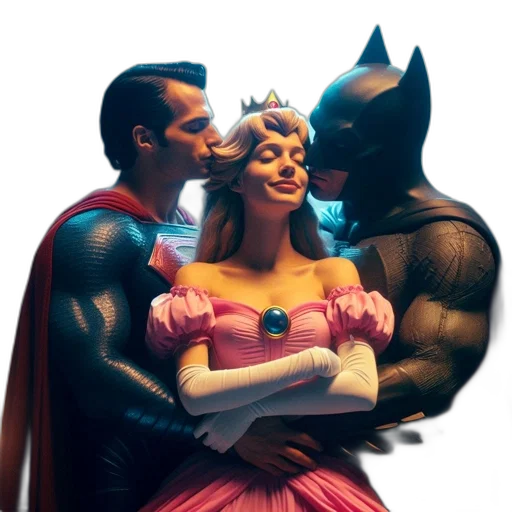 dress, mask, crown, comic book art transparent PNG cut-out