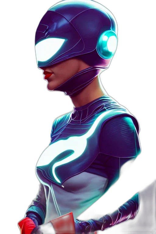 robot, mask, face, comic book art transparent PNG cut-out