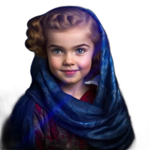 face, crown, photorealistic, oil painting transparent PNG cut-out