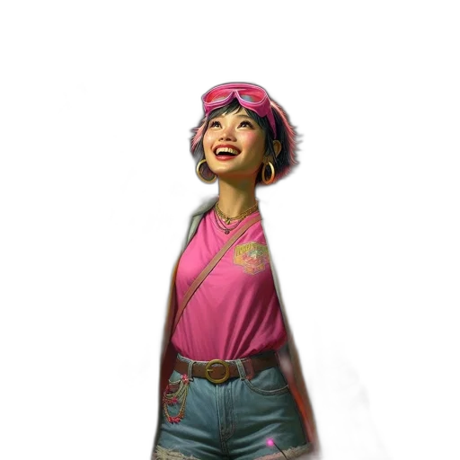 staff, hat, face, creature transparent PNG cut-out