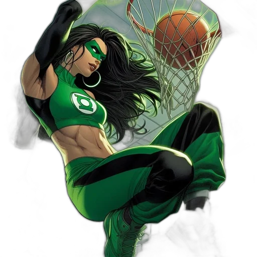 comic book art, concept art, fantasy art, green transparent PNG cut-out