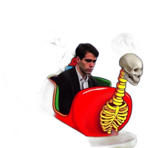 3d render, concept art, amusing, juxtaposition transparent PNG cut-out