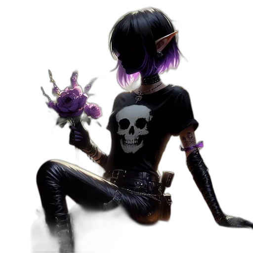 weapon, staff, flower, jewelry transparent PNG cut-out
