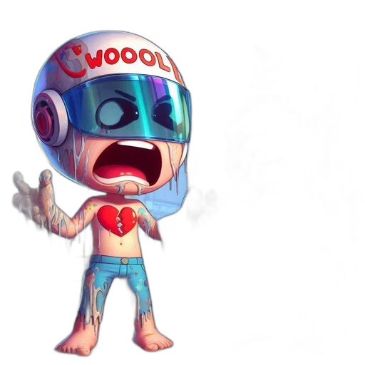robot, mask, concept art, 3d render transparent PNG cut-out
