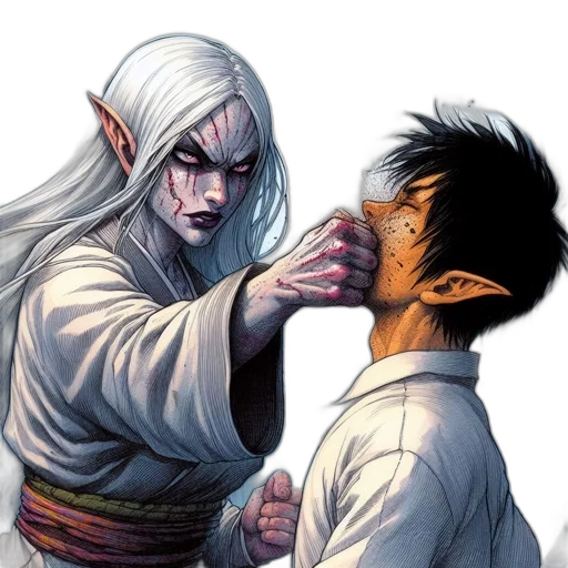 comic book art, concept art, fantasy art, fire transparent PNG cut-out
