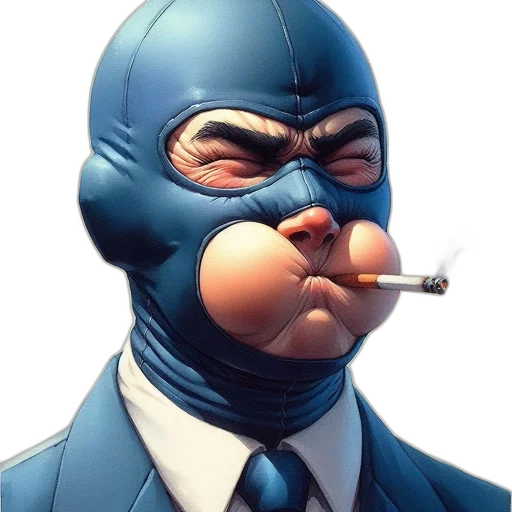 mask, face, comic book art, concept art transparent PNG cut-out